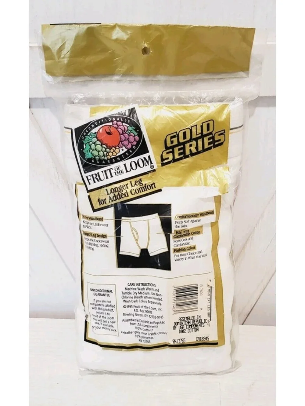 Fruit Of The Loom (1995) Vintage Gold Series Boxer Briefs  M 34-36 Extended Leg